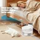 Wireless Cat Water Fountain with Motion Sensor, Automatic Cordless Quiet Pump Pet Fountain Battery Operated 102oz/3L Dog Water Bowl Dispenser with 3 Filters White