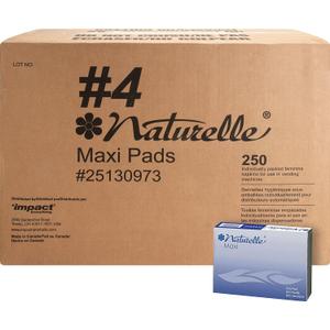 Naturelle #4 Maxi Pads, Unscented, 250/Carton