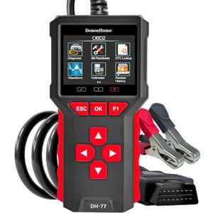 2 x 3.2" Big Screen 5 in 1 OBD2 Scanner+Battery Tester 5-36V 20-3300CCA >99.8% Accuracy Test OBD2/EOBD Diagnostic Tool Engine Code Reader EVAP Digital Diagnosis DTC for Car Motorcycle&Truck