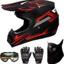 Motocross Helmet, DOT Approved Dirt Bike Helmet for Off-Road Riding Trail Riding Endurance Racing Large