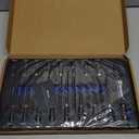 6 Impact Nut Drivers Set Magnetic, 18pcs Color Coded SAE & Metric Impact Nut Drivers, Extra Long Nut Drivers for Impact Drills, Impact Sockets Adapters (1/2" & 3/8") Impact Wrenches