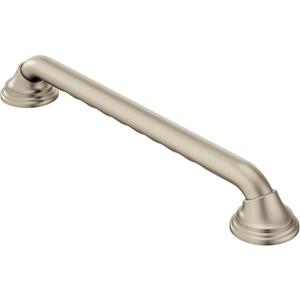 Moen Home Care Bathroom Safety 16 Inch Designer Stainless Steel Handicap Grab Bar for Bathtub and Shower, Concealed Screws, Brushed Nickel, LR8716D3BN