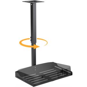 Projector Ceiling Mount - Sturdy & 360 Rotation Ceiling Projector Mount for Seamless Projection, Holds up to 11lbs, Perfect for Home Theater Or Office Setup (Black)