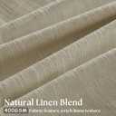 Pleated Linen Curtains 90 Inches Long for Living Room Pinch Pleat Hooks for Track System Back Tab Custom Made Memory Shape Drape Privacy Protection Khaki Living Room Bedroom Window Curtain 90 Inch