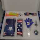 Soccer Fan Gear Set for 2026 World Tournament, Soccer Party Favors Kit with Flag,Scarf, Face Paint, Clapper, Horn&Glasses,Supporter Accessories for Game Day, Sports Event, Gift