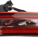 Rear Bumper Reflector Light Compatible with Porsche Macan 2014-2021 | Compatible with 2014-2021 Porsche Macan Halogen Red Rear Light 95B945725AA 95B945725R (US Version 5 Pins Left Driver Side)
