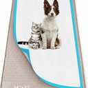 Pee Pad Holder for Dogs, 34" x 22" Silicone Pee Tray Mat Leak-Proof, High Edge, No Spill Pet Pad Holder for Puppy, Cat, Rabbit, Training Pads for Floor Protection, No Pee Pads (Khaki)