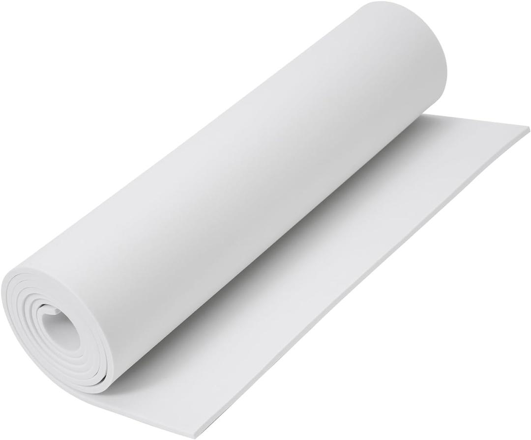 AMZQNART EVA Foam 5mm, Cosplay Foam Roll 16 x 59in6.5sqftWhite, Suitable for Large Foam Cosplay Modeling, DIY Projects, Crafts, Ultra High Density 90 kg/m3.