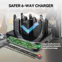 Retevis RT22 Walkie Talkies Rechargeable Hands Free 2 Way Radios Two-Way Radio(6 Pack) with 6 Way Multi Gang Charger