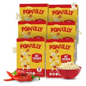 POPFULLY Hot Cheddar Microwave Popcorn - Spicy & Bold Cheddar Flavor, Bulk Case for Movie Nights - 18-Pack (2.82 Ounce (Pack of 18)) BBD: 

12/26/2026