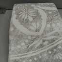 Carvapet Vintage Round Rugs 36 inch/91 cm - Circle Rug Washable Non Slip Rubber Backing Foldable Low Pile for Living Room Bedroom, 3ft Grey Rug