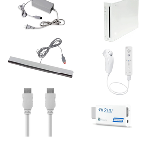Nintendo Wii Console White with Wii Sports (Model RVL-001 with Gamecube ports)