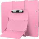 Nursing Clipboard Foldable Without Edition Cheat Charts, 3 Layers Aluminum, Nurse Board w/Low Profile Clip&Pen Clip Pocket, Pink