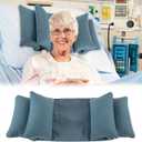 Neck Wedge Stabilizer Pillow for Sleeping to Keep Head Straight, Wedge Head Positioning Pillows for Elderly, Bedridden and Disabled, Face up Posture Sleep Upright Pillow (Blue)