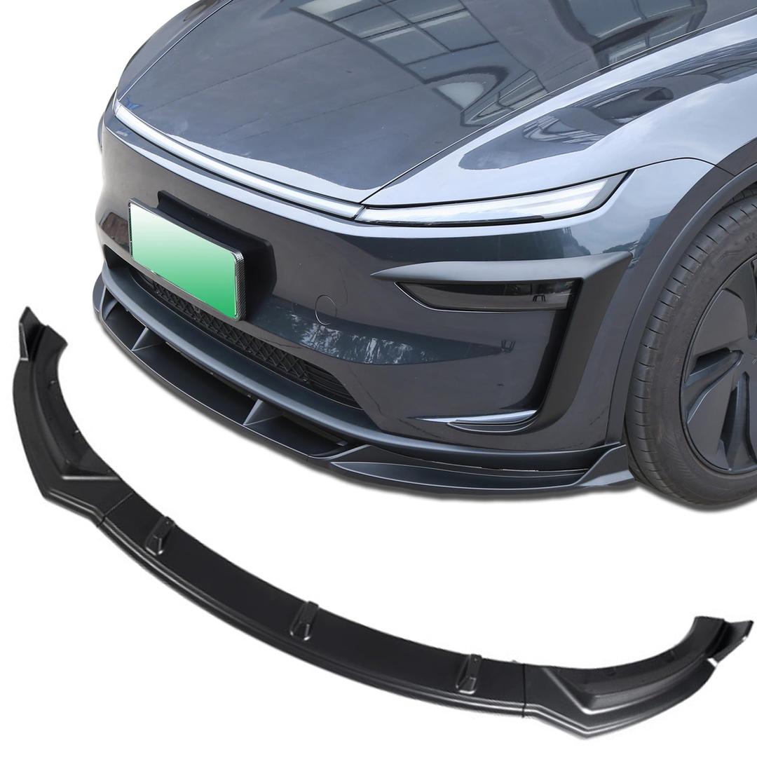 Fit Tesla Model Y Juniper Front Bumper Lip Kit 2025 2026 Glossy Black
