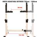 Gresspro Barbell Rack Stand with Dip Bar Attachment - Multifunctional Adjustable Squat Rack, Heavy-Duty Dumbbell Rack, Strength Training Dip Station, Home Gym Equipment Max Load 550lbs, White
