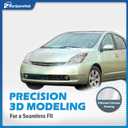 Headlights for 2006-2009 Prius Base Halogen Headlamp Replacement, High/Low Beam Bulbs included, Driver & Passenger Side
