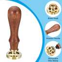 PATIKIL Alphabet Wax Seal Stamp Kit, 26 Letters A-Z Sealing Wax Stamp with 2pcs Wooden Handles, Gift Box Letter Initial Brass Head Vintage