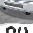 Hoolcar Tow Hook Covers Front Bumper Rubber Sleeve Protectors Compatible with Chevrolet Silverado 2007-2013, Exterior Accessories, Black