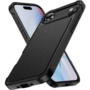 Compatible for iPhone 17 Air Case 2025 6.5" Slim Matte TPU + PC Protective Shockproof Anti-Scratch Plastic Hard Cover Millitary-Grade for iPhone Air Phone Case Black