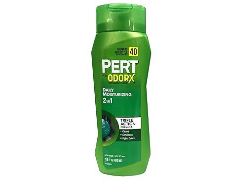 Pert Plus OdorX Daily Moisturizing 2-in-1 Shampoo & Conditioner (13.5 fl oz / 400 ml) - Pack of 4