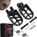 JFG RACING Dirt Bike Foot Pegs, Footpegs Pedal Rest for KLX250 06-20/KLX250S 09-14/KLR650 87-07/KLX300R 97-07 20/XR650L 92-21/XR600R 89-00/CRM250 CR85R CR85RB CR85R CR85RB KLX250R KLX650 CRF1000L-Black