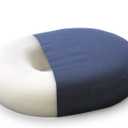 DMI Seat Cushion Donut Pillow and Chair Pillow for Tailbone Pain Relief, Hemorrhoids, Prostate, Pregnancy, Post Natal, Pressure Relief and Surgery, 16 x 13 x 3, Navy