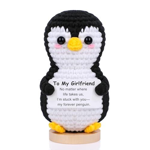 JoycuFF Easter Basket Stuffers for Girlfriend, Anniversary Romantic Gifts for Women, Handmade Positive Penguin Birthday Gift for Girlfriend 2 Pack
