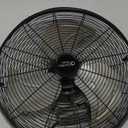 Comfort Zone Cradle Floor Fan, Electric, High-Velocity,180 Degree Adjustable Tilt, 18 inch, 3 Speed, Carry Handle, Rubber Feet, Metal, Airflow 19.36 ft/sec, Ideal for Garage or Workshop, CZHV18BK