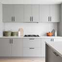 4 x 10 Pack 5 Inch Cabinet Pulls Matte Black Stainless Steel for Cabinet, Kitchen Drawer Pulls Cabinet Handles for Cabinets Cupboard, 5''Length, 3''Hole Center (Round)