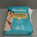 Pampers Swaddlers Diapers, Size 1 (8-14 lbs), 32 Count, Absorbent, Keeps Baby Dry and Comfortable, Skin Safe Disposable Baby Diaper 
