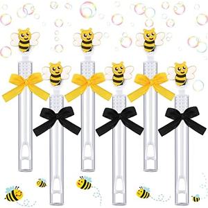 40 Pack Mini Bubble Wands Bubbles with Ribbon DIY Party Favors Decorations Clear Bubble Wand Outdoor Gift for Party Support Birthday Festival Celebration (Bee)
