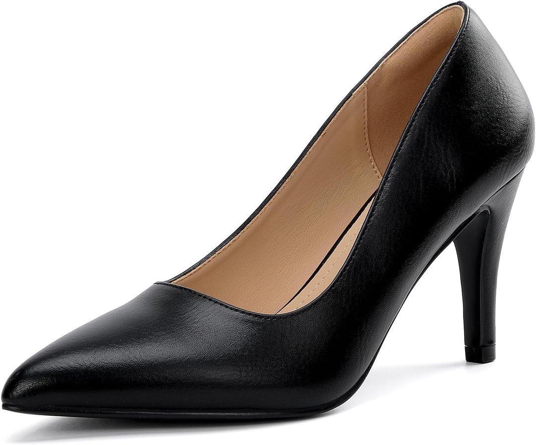 Women's Closed Toe Heels Dress Pointed Toe Pump Shoes 7.5