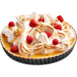 BAKKENMASTER Bakken- Swiss Tart Pan  Quick Release Removable Base, Non-Stick Fluted Edge, Durable Steel - Create Perfect Pies, Fruit Tarts, and Quiches with Ease