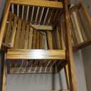 Utoplike Teak Shower Caddy Shelf, Standing Shower Organizer for Bathroom Corner, Wooden Freestanding Racks Storage for Inside Shower, Bath, Office, Stand Up 3 Tier Kitchen Desktop Organization