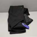 chouyatou Women's Big Notch Lapel Single Breasted Mid-Long Wool Blend Coat (X-Large, Black)