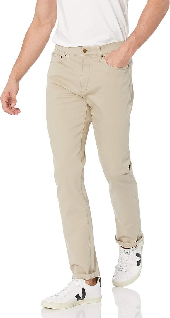 Amazon Essentials Men's Slim-Fit Jeans - Discontinued Colors (32W x 31L, Light Khaki Brown)