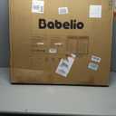 Babelio Baby Gate for Doorways and Stairs, 36-41" Pet Gate with Wide Walk Thru Door and Lock Indicator, No Drill Pressure Mounted Safety Gate with Double Lock and Self-Closing, Black