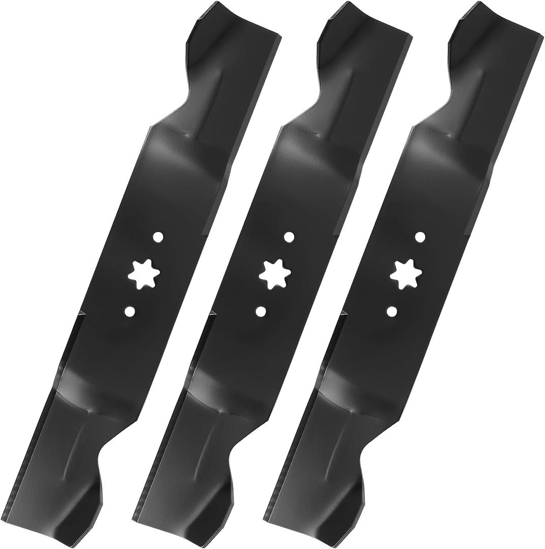 942-0677 Mulching Blades for 54" Deck, 942-0677B Mower Blades Compatible with Cub Cad-et Craftsman MTD Toro Lawn Mower, Replaces 742-0677, 742-0677A, 742-0677B, 942-0677A, 3 Pack