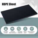 Wesiti 2 Pcs HDPE Plastic Sheets 3/4 Thick Hard HDPE Sheet Polyethylene Sheet, High Density Polyethylene Board for Crafts Flat Panel DIY Materials for Home Decor Handicrafts (Black, 12 x 24 Inch)