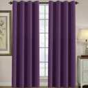 H.VERSAILTEX Preminum Blackout Curtains for Living Room/Patio Door Thermal Insulated Window Treatment Curtain Panels for Bedroom, Girls Bedroom Curtains - 52 x 96 in Long , Plum Purple (1 Panel)