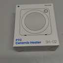 Gaiatop Mini Space Heater, Lightweight PTC Ceramic Fast Heating 500W Energy Efficient for Indoor Use, Overheating & 45 Tip-Over Protection, Portable Desk Electric Heaters for Office Home Black