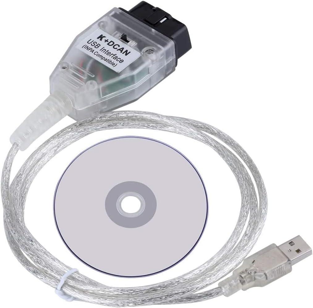 inpa OBD dcan k+can k+dcan obd2 kcan k dcan k+ dcan d-can kcan ediabas Cable BMW (White)