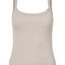 Women's Sleeveless Scoop Neck Fitted Tank Top Ribbed Knit Casual Basic Cami Shirts, M