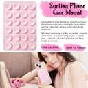 2 x PKYAA Anteel Silicone Suction Phone Case Mount, Silicon Adhesive Phone Accessory for Smartphones, Hands-Free Mirror Shower Phone Holder for Selfies, Tiktok Videos (Black)