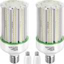 80W LED Corn Light Bulb 2pack,250 Watt Metal Halide HPS CFL HID lamp LED Replacement,5000K E39 Mogul Base,for Street and Area Lighting Bay Light Fixture Warehouse Workshop Garage Gyms