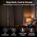 HESTIA No Drill Cordless Blackout Roller Shades, White, 46.5" W x 72" H
