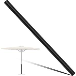 Otoolling 1 Pack 1.5'' Dia Umbrella Replacement Lower Pole, Heavy Steel Patio Umbrella Bottom Pole Replacement, 1.7 mm Thickness, No Bullet Buckle Outdoor(Black,46'')