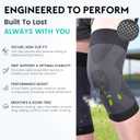 KEKING Orthopedic Brace for Tendinitis, Arthritis, ACL, MCL, Injury Recovery, Meniscus Tear, Knee Pain, Aching Knees, Patellar Tendonitis and Arthritis, Knee Compression Sleeves 2 Pack, Black XL