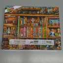 Circus Bookshelf 500 Piece Jigsaw Puzzle for Adults - Whimsical Vintage Artwork with Guide Letters on Back, Colorful & Challenging Family Fun, Unique Decor or Gift (20.5x15in)